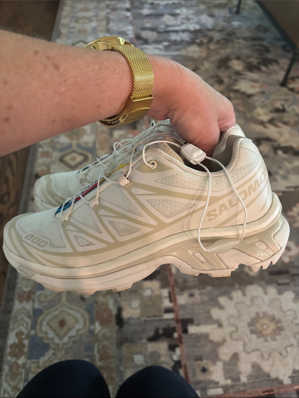 Salomon S/LAB Trail Running Shoes in Cream - Picture 3 of 5